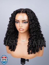 ISEE 13x6 Lace Front Glueless Wigs Human Hair Burmese Curly Wig for Black Wom...