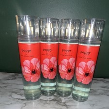 Bath Body Works Poppy Fine Fragrance Mist Women 8 fl oz Set of 4 Vegan