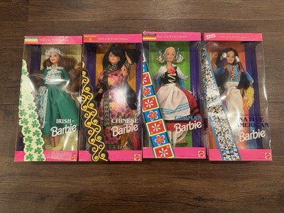 Barbie Dolls of the World LOT (4) Irish Chinese German Native American NRFB