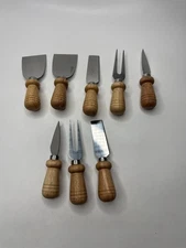 8pc Mini Small Cheese Board Serving Utensil Set Cutlery Stainless Steel