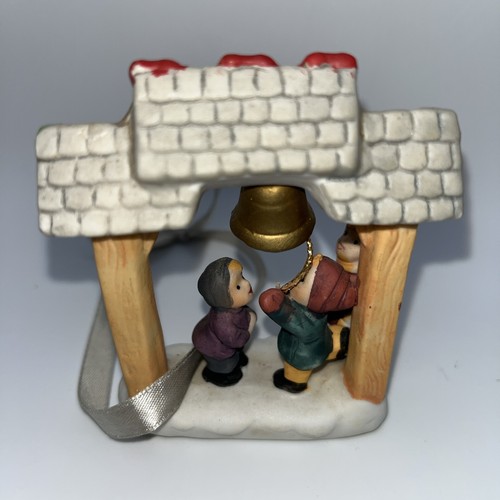 Świąteczna ceramiczna figurka wioska i dzwonek dla dzieci 3 "by2" ozdoba - Zdjęcie 4 z 4