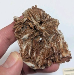 120G Natural vanadinite on barite cluster crystal mineral specimen from Morocco