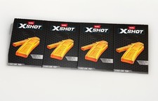 4 boxes Zuru X-Shot X Shot Pro, 1 Half Clip And 1 Full Clip. Clips Only . New