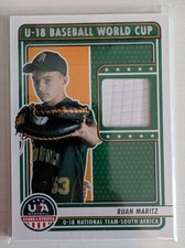 Ruan Maritz 2023 Panini Stars & Stripes USA Baseball Materials MEM #U18-RM