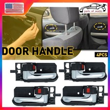 4X Door Handle Set Left+ Right For 2003-2008 Toyota Corolla BLack Plastic New
