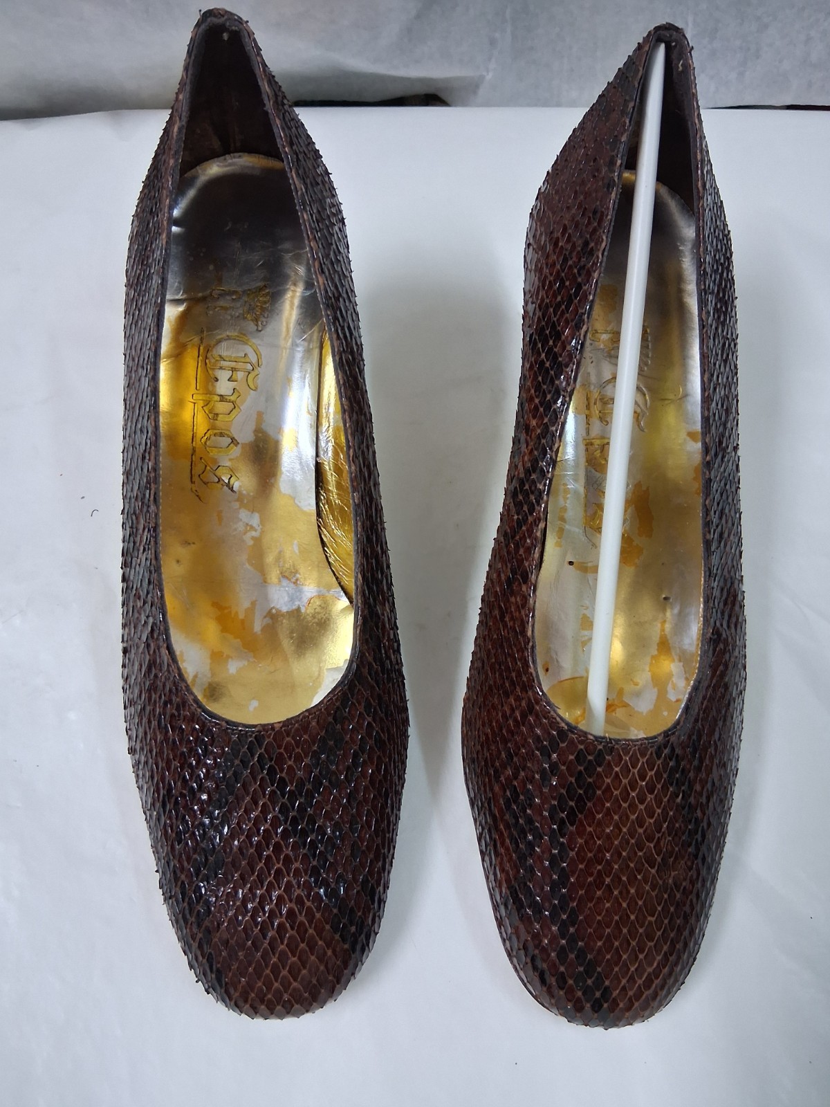 Womens Genuine Snake Leather Python Lizard Shoes … - image 4