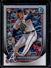 2025 Bowman Hurston Waldrep RC Chrome Red Redemption #61 Braves Rookie
