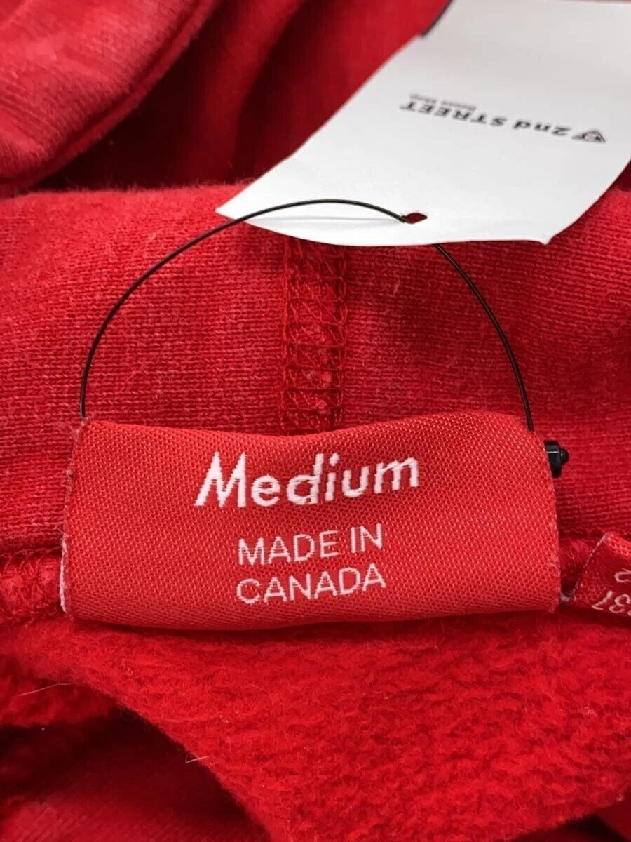 Felpa Supreme con cappuccio M cotone ROSSO usata