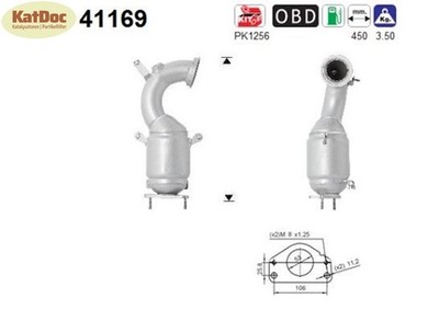   Katalysator Alfa Romeo Mito/Giulietta, Fiat Punto/Bravo, Lancia Delta, Euro 5