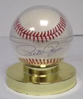 Pete Rose AUTOGRAPHED Baseball Rawlings RO-N in Ball Display w/ COA 030326WT