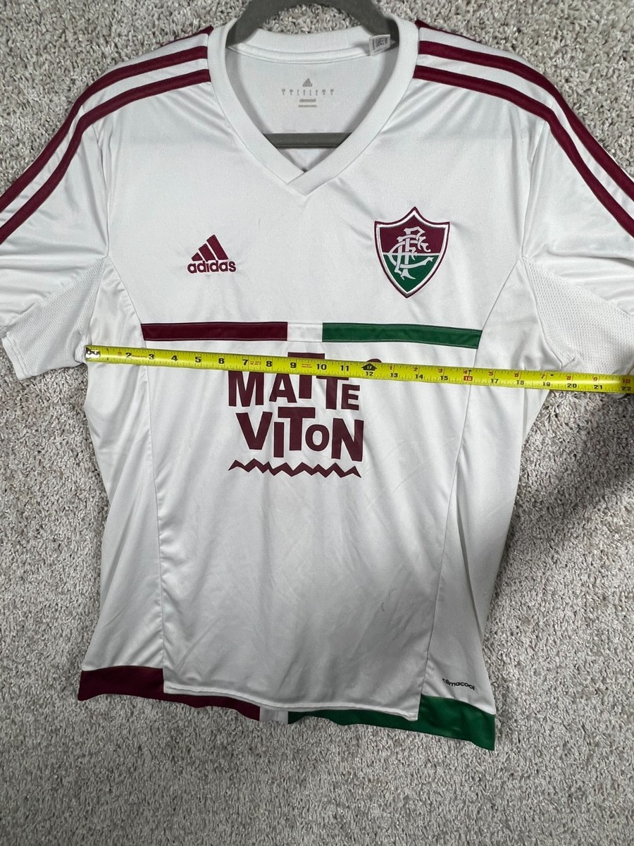 Fluminense★BRASIL★サッカーウェア★Mサイズ ★ Adidas Fluminense FC Jersey White Men Soccer Shirt Jonathan 10