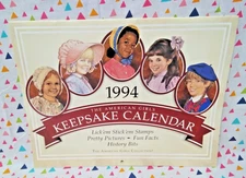 American Girls Keepsake Calendar 1994 -Stamps Fun Facts History Bits - NEW