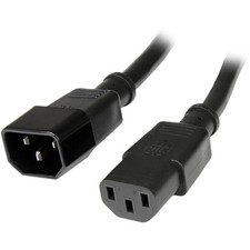 StarTech 10 ft Standard Computer Power Cord Extension - C14 to C13 - 10ft
