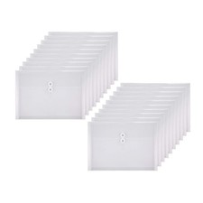 20 Pack Clear Poly Envelopes, String Closures, Expanding Gusset, Side Opening