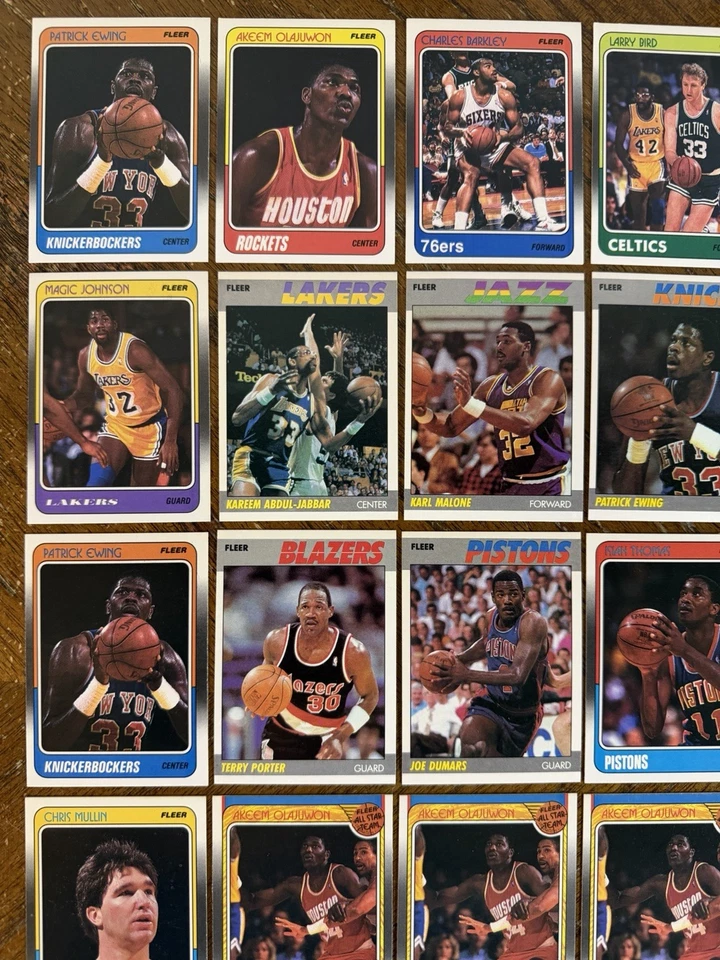(34) 1987-88 & 1988-89 FLEER BASKETBALL HOF/STAR CARDS MAGIC, BIRD EX-NM+ READ - Image 3 of 4