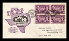 US COVER TEXAS CENTENNIAL FIRST DAY ISSUE SCOTT 776 BLOCK OF 4 IOOR CACHET