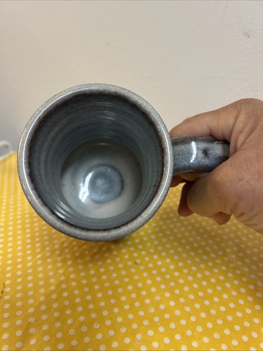 ALewine Pottery Mug Cup “Hope” Christian Fish Signed & Dated 2012 Blue Brown - Picture 7 of 12