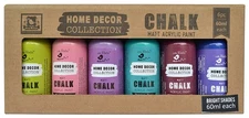 Little Birdie Chalk Matte Acrylic Paint 60ml 6/Pkg-Bright Shades