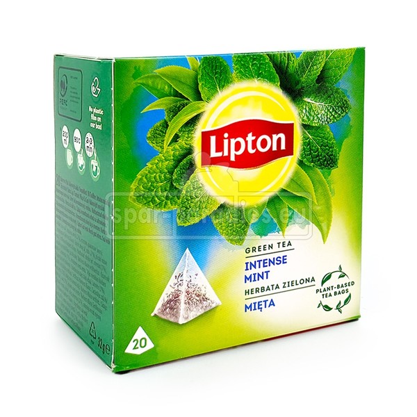 (85,94 Eur/Kg) Lipton GrüNer Tee Pfefferminze Minze Pyramiden Teebeutel 20 Stk.-image