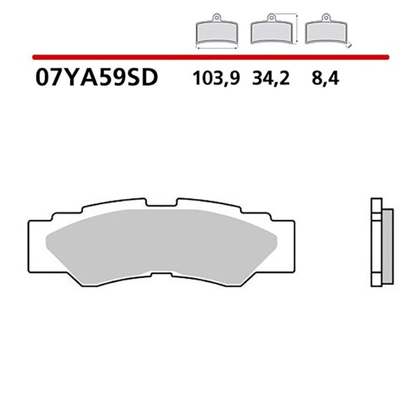 Brembo Hintere BREMSBELAGE-KIT FUR Yamaha YXZ SS XTR 1000 20-20-COD.07YA59SD-image