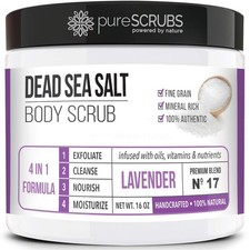 Premium Lavender Body Scrub Set - Large 16oz Dead Sea Salt Body Scrub With In...