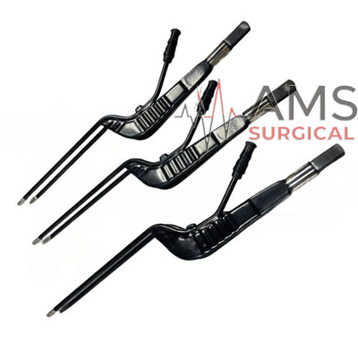 Reusable Non Stick Bayonet Suction Bipolar Forceps Set Of 3 Pcs