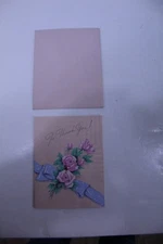  Thank You Greeting Card on Satin Finish Unused with Original Envelope Vintage