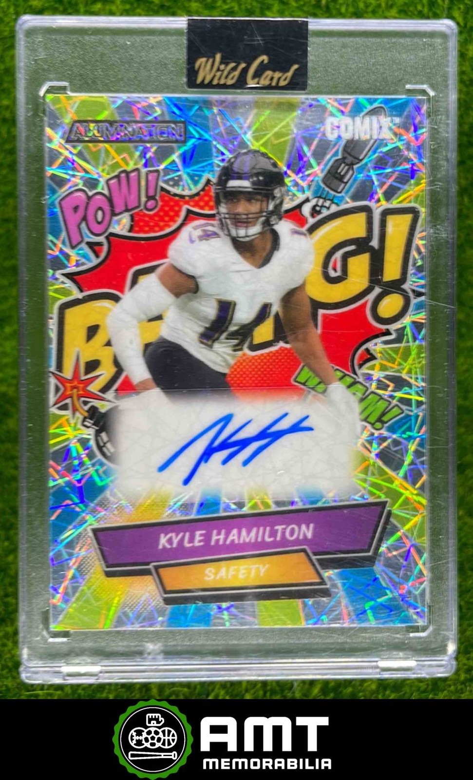 Kyle Hamilton Wild Card Alumination Draft Comix Autographs #AC35 Lazer-Yellow