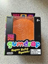 New Nee Doh Schylling Gumdrop Super Solid Squish Orange Textured Squishy Squeeze