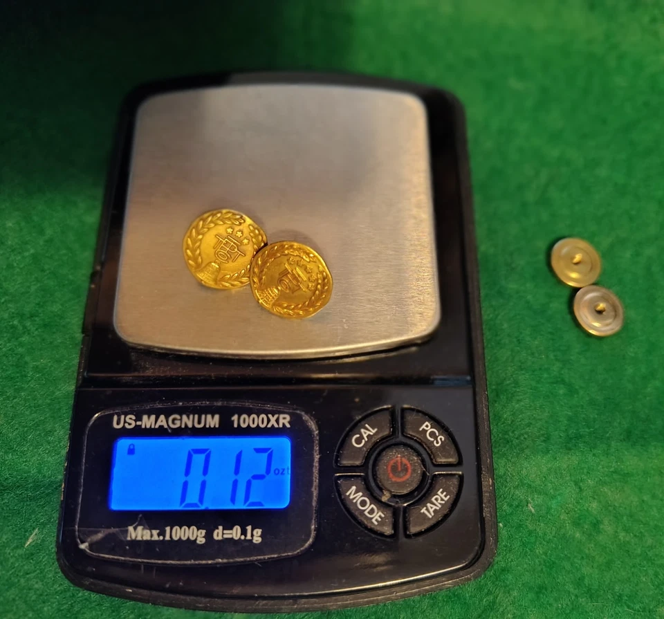 Teléfono y telébol Pacific PT&T oro 14k vintage, 2 pasadores de solapa. Empresa Foto 3 de 4