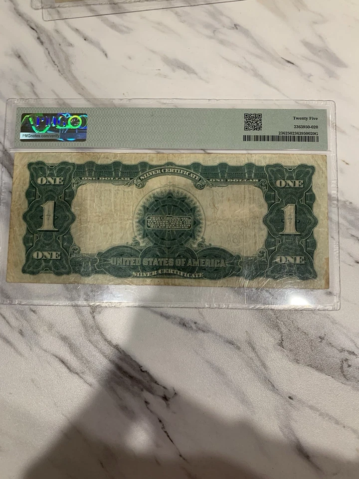 Fr. 236 1899 $1 Certificado de Plata "BLACK EAGLE" PMG 25 - EN MUY BUEN ESTADO Foto 2 de 3