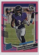 2023 Panini Donruss Optic Rated Rookie Pink Prizm Keaton Mitchell #207 10tb