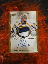 Pekka Rinne 2021-22 UD Exquisite Collection Endorsements Relics Patch Auto 50/50