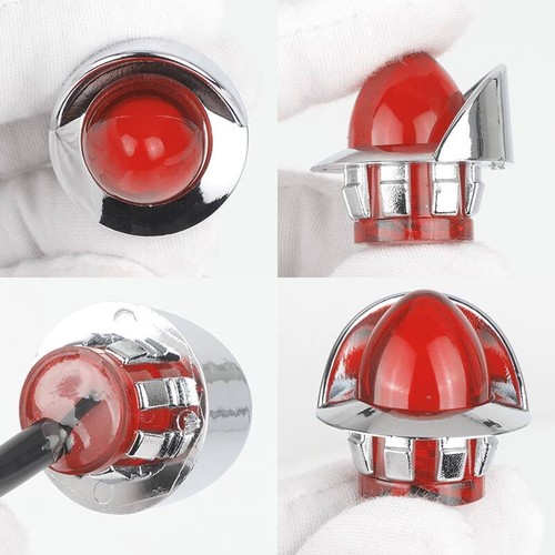 10X 3/4" Bala Blanca Redonda LED Marcador Lateral Luz Camión Remolque Liquidación Cromo - Imagen 9 de 12