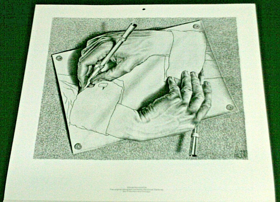 1975-m-c-escher-calendar-print-drawing-hands-ebay