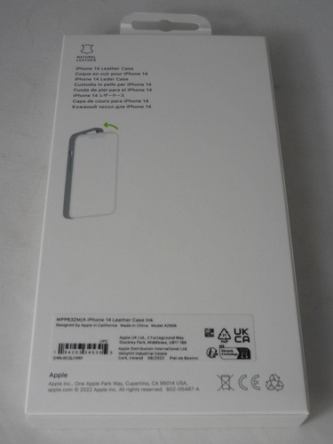 Véritable / Officiel Apple IPHONE 14 Cuir Étui - Encre - Neuf - Photo 3 sur 10