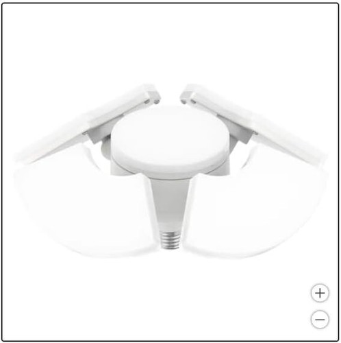 LED Garage Light, 5-Panel Adjustable, 8000 Lumens, 5 Color Temperatures, 2-Pack - Picture 7 of 8