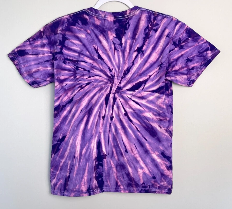 Camiseta Tie Dye Personalizada Hecha a Mano, Camiseta Espiral Tie Dye Manga Corta, Juvenil Grande Foto 2 de 2