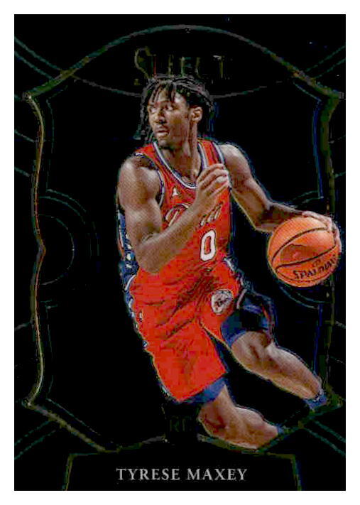 2020-21 Panini Select #81 Tyrese Maxey Blue