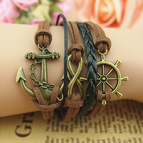 Anchor Bracelet Handmade Nautical Ships Anchor Sailing Boats Sea Beach Ocean - Picture 6 of 10
