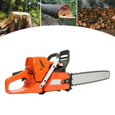 24 Inch 2-Stroke 71.8CC Guide Bar Chainsaw Wood Cut Pruning Branches Chain Saw