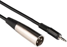 XLR to 3.5mm Stereo Jack Cable Audio Adapter Male/Male Lead DJ Amp Music Sound