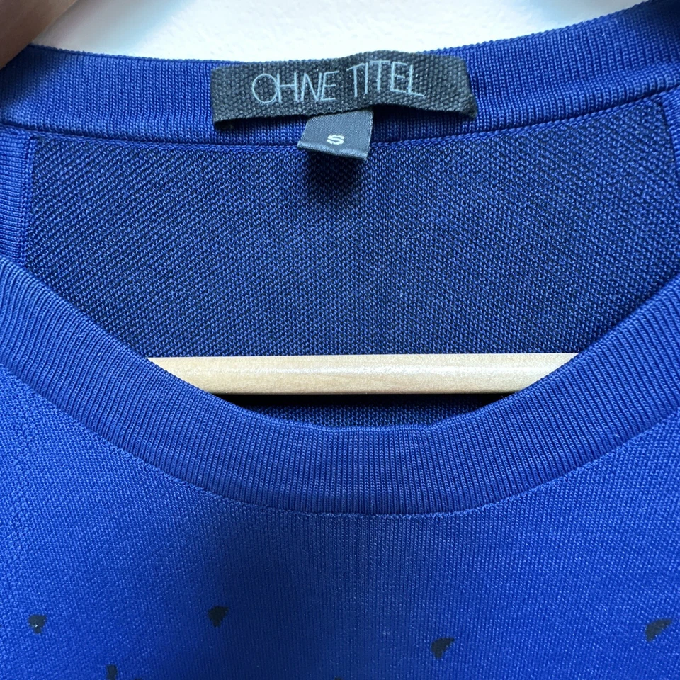 Sin título Suspension Blue Animal Print Knit Dress (Small) Foto 4 de 4