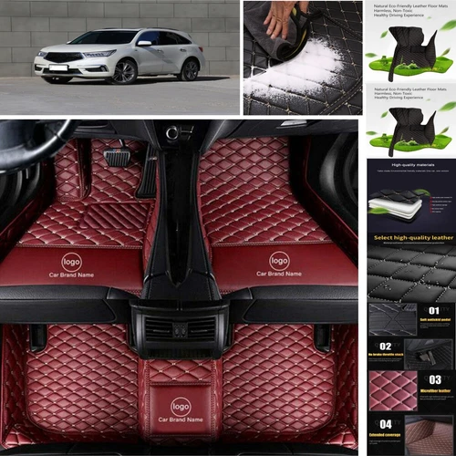 For Acura MDX RDX Car Floor Mats Cargo Liners Custom All Weather PU Leather Mats - Imagen 12 de 31