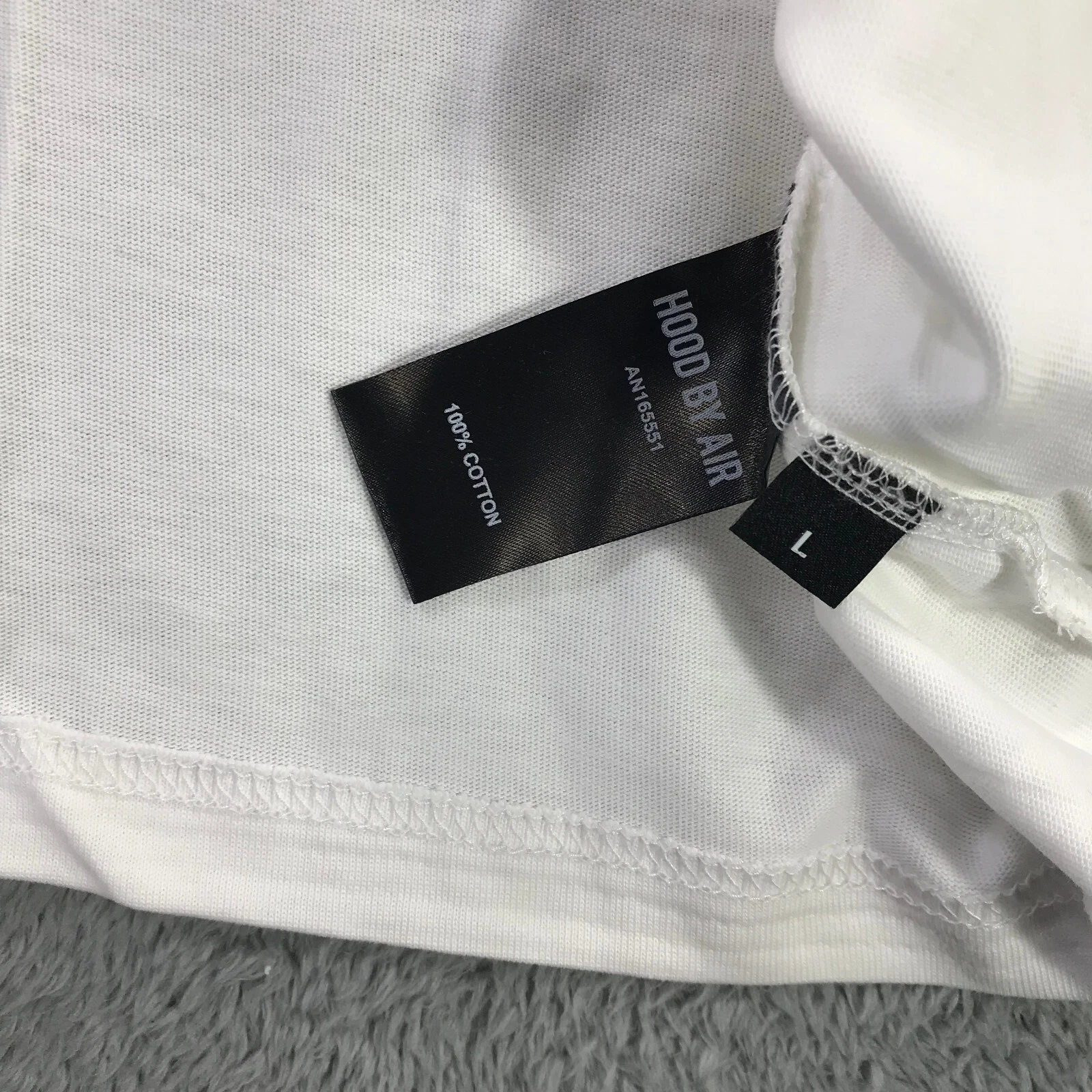 HBA (HOOD BY AIR) Camicia Hood By Air uomo grande HBA bianca grigia manica corta preppy streetwear grigia