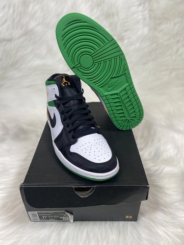 air jordan retro mid se oakland size 11.5 pine green bred black chicago toe  high | eBay