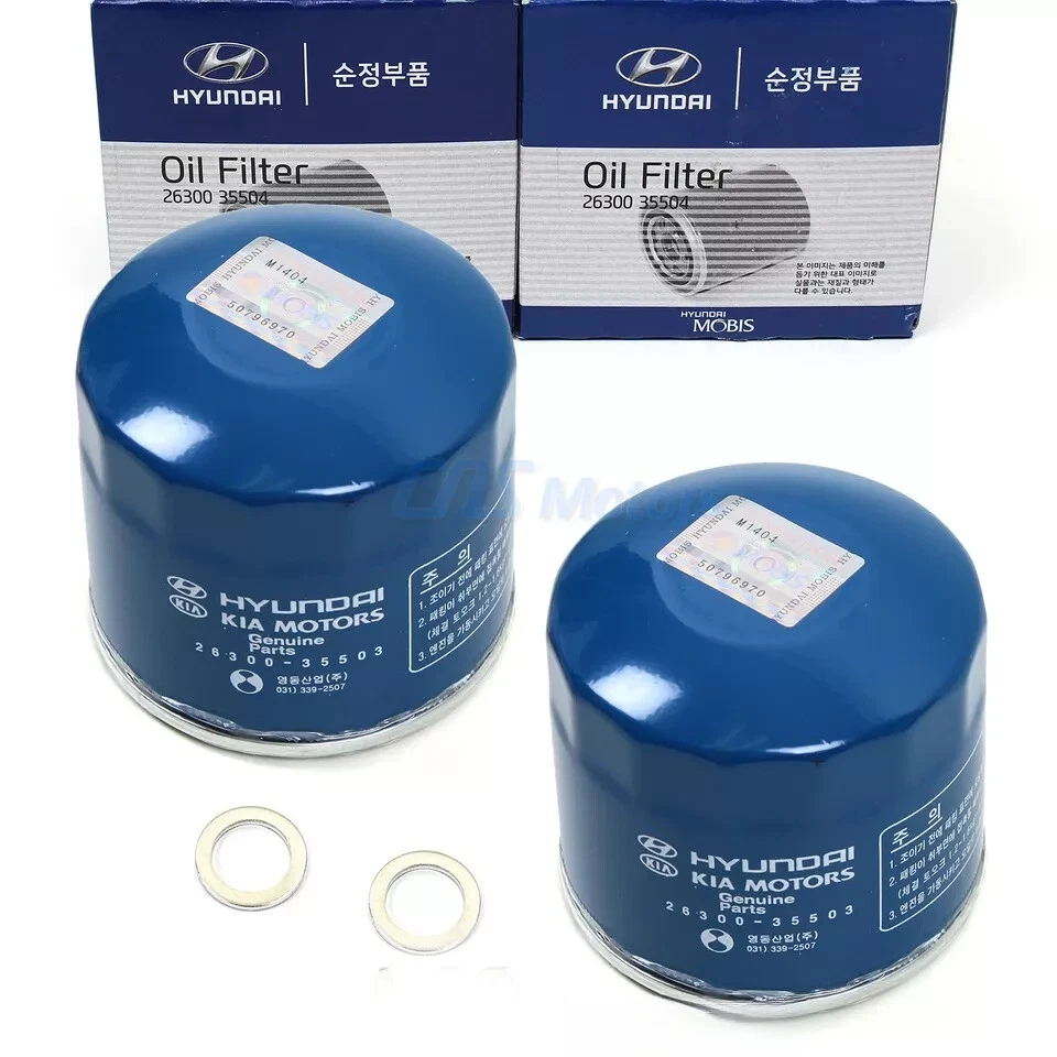 3 GENUINE Oil Filters W/ Washers for 16-24 13 KIA OPTIMA NIRO FORTE5 1.6L Foto 3 de 4