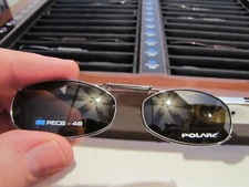 NWT COCOONS RECTANGLE CLIP ON SUNGLASSES REC6 48 POLARe W/O CASE