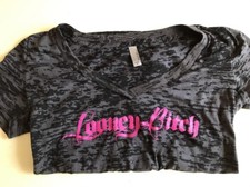 Looney Bin B&G Womens M Black Looney B1tch T-shirt NWOT Biker, Harley
