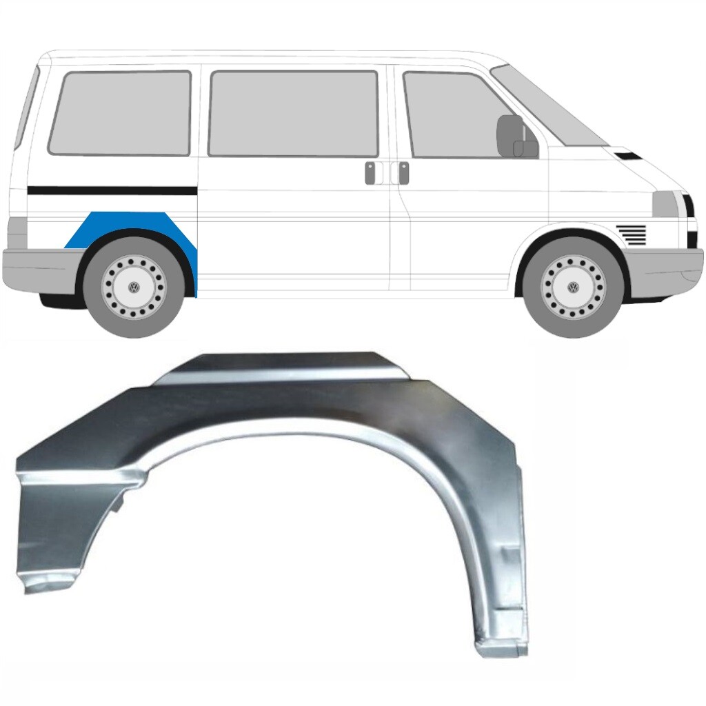 VOLKSWAGEN TRANSPORTER T4 SWB 1990-2003 REAR WHEEL ARCH REPAIR PANEL / RIGHT RH